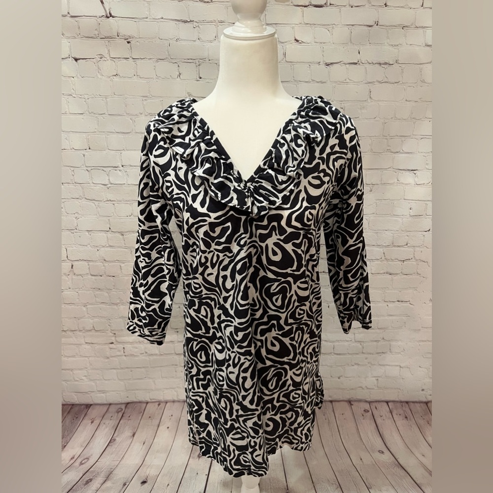 Top it Off  Black & White "Swim Suit Cover-up" S
